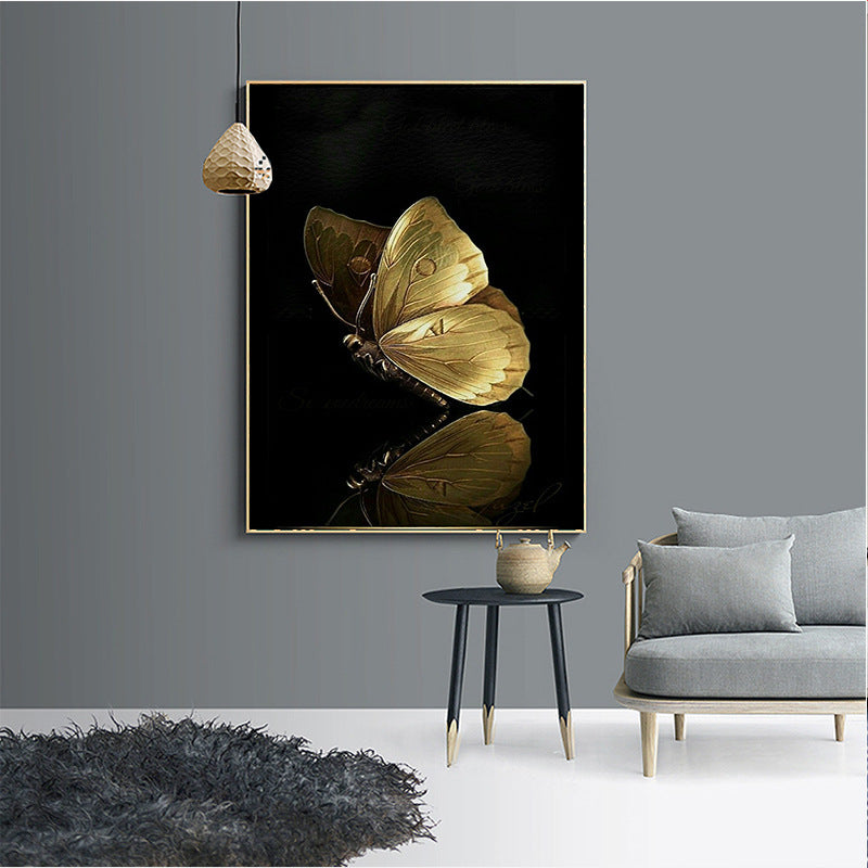 Art Light Luxury Golden Butterfly Home Decoration Mural