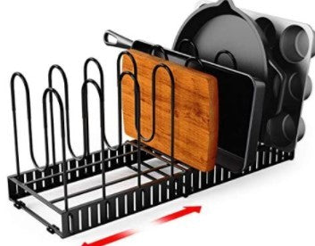 8 Tiers IronStorage Racks Kitc hen Organizer Shelf Holder Black Drain Rack Drying