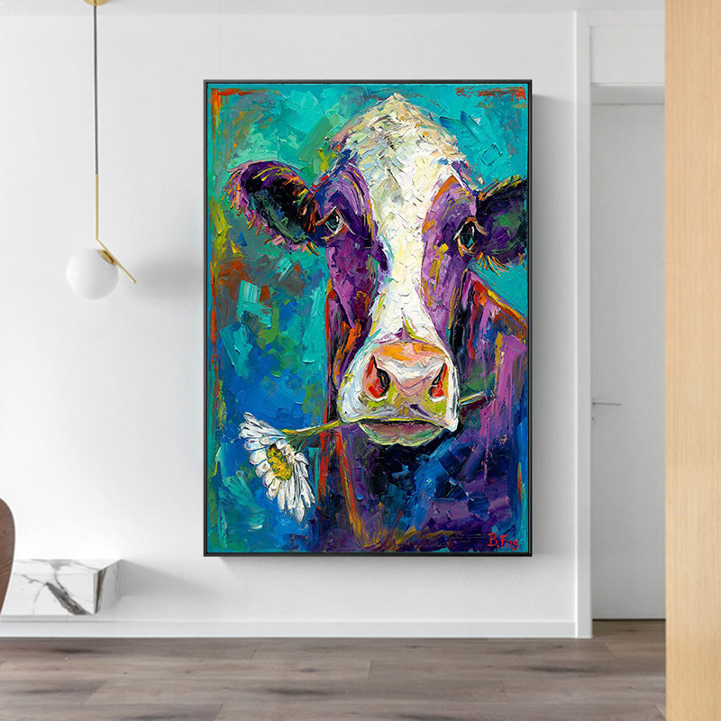 Cow Canvas Painting Print Wall Poster Modern Artwork