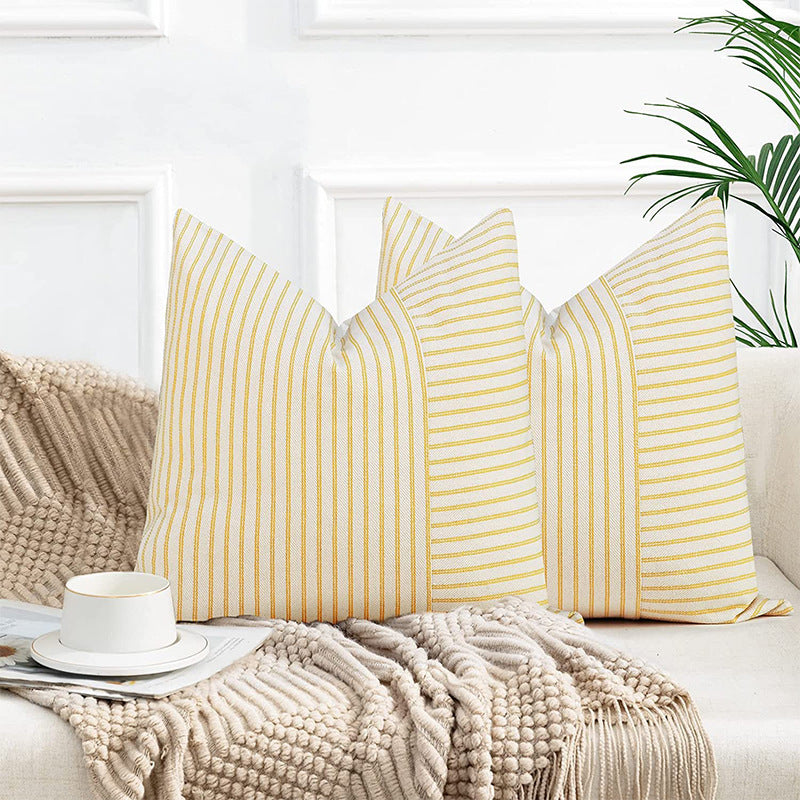 Modern Decorative Striped Canvas Pillow Cover Home Home Sofa Bedroom Cushion