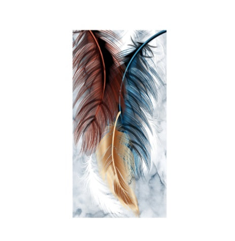 Modern Abstract Colorful Feather Art Canvas Painting Picture