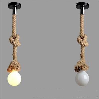 Hemp Rope Chandelier Vintage Industrial Style Bar Restaurant Coffee Clothing Store