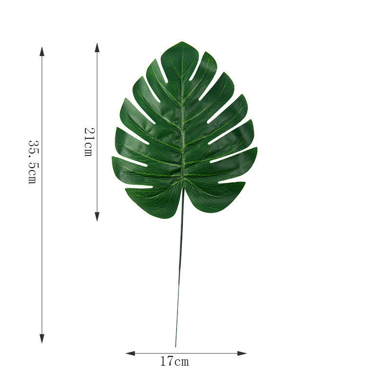 Simulation Of Green Plant Leaves Soft Decorations Creative Vases With Turtle Leaves