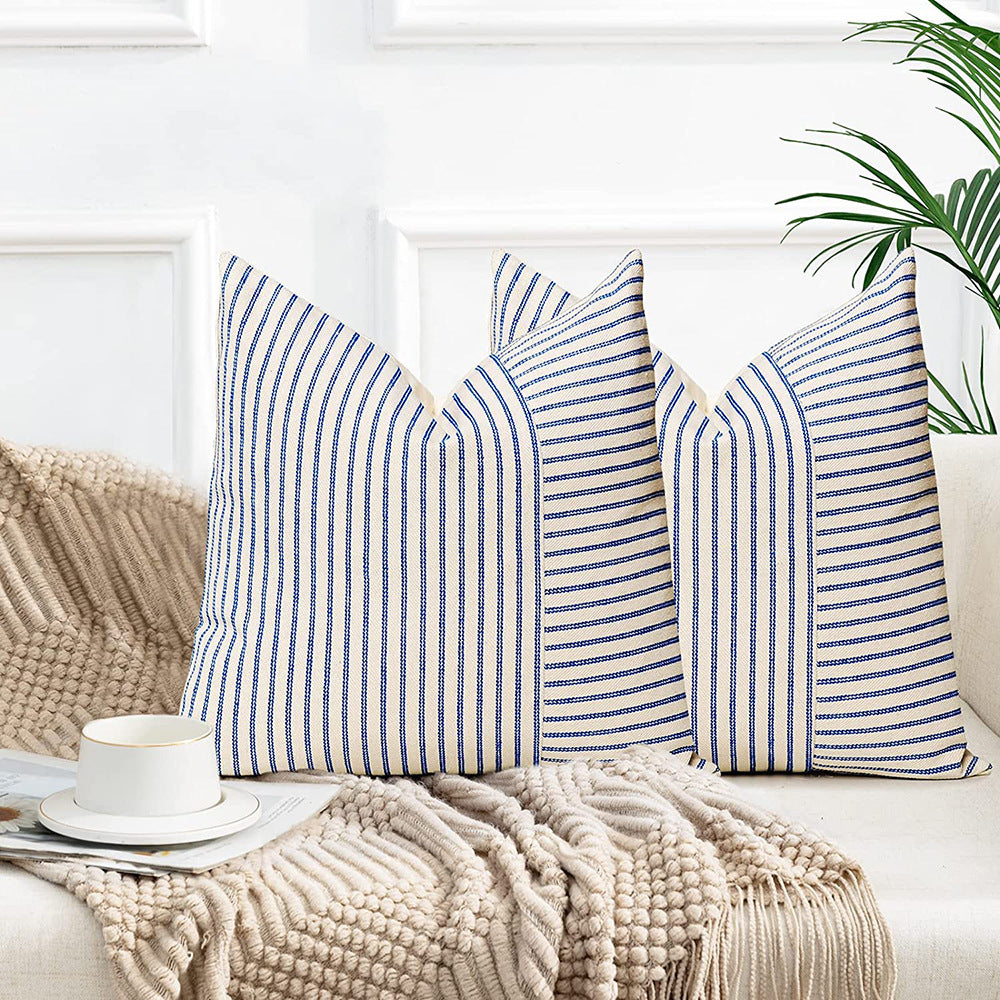 Modern Decorative Striped Canvas Pillow Cover Home Home Sofa Bedroom Cushion