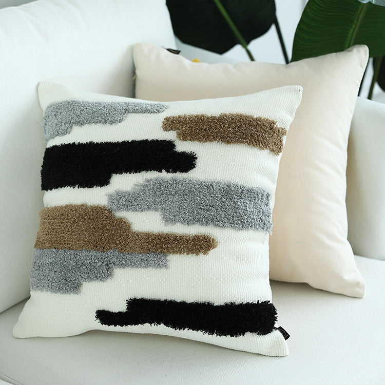 European Full Tufted Sofa Cotton Thread Woven Pillowcase