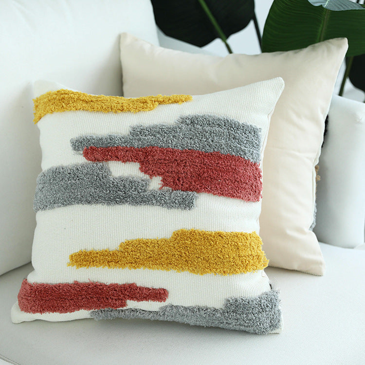 European Full Tufted Sofa Cotton Thread Woven Pillowcase